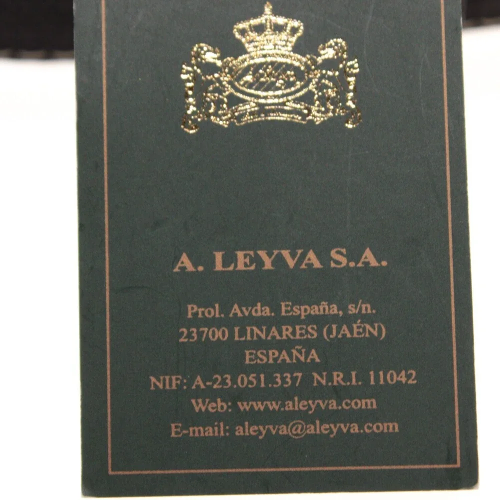 Leyva NWT Classic Belt Size 105 (US 40) in Black Canvas Leather Made in Spain